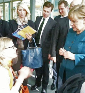 Anke Glenz und Angela Merkel